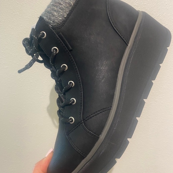 Dr Scholl’s Women’s Max Alpine Ankle Winter Boots Black Wedge Style New size 10 - Picture 13 of 16